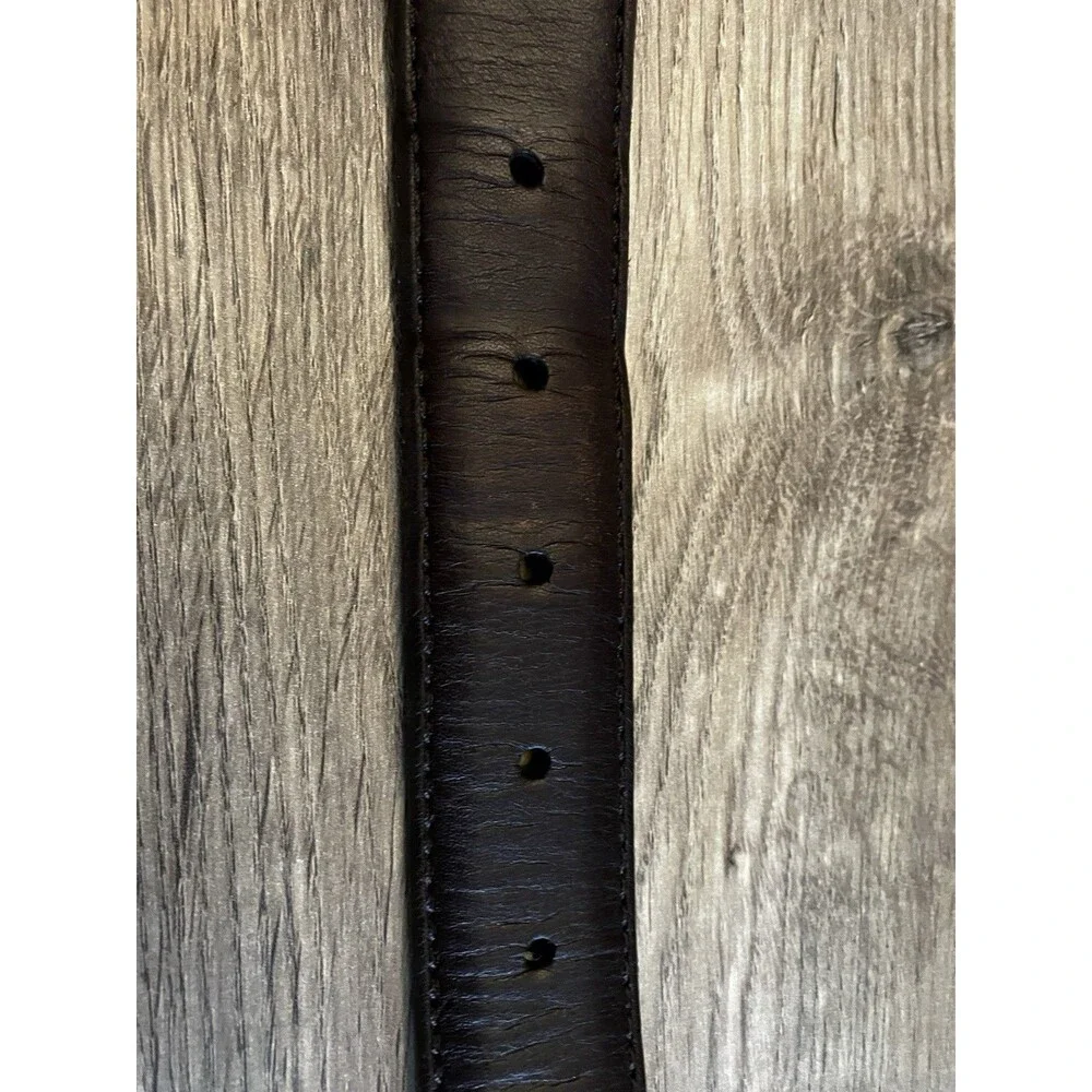 L.L. Bean Dark Brown Full Grain Leather Dress Belt 48 Made In USA